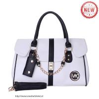 michael kors fashion logo chain groot wit boekentassen Spullen Kopen rizev742